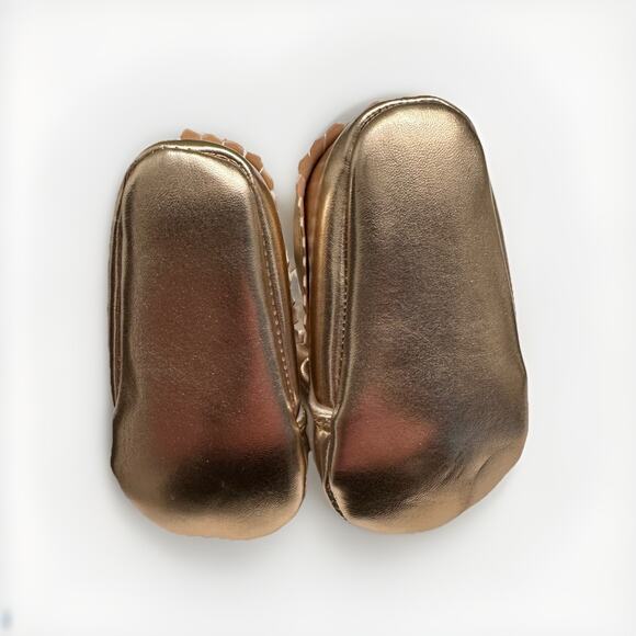 Child Of Mine Carters Baby Shoes Gold Moccasin Slip On 0-3 Months - Picture 4 of 4